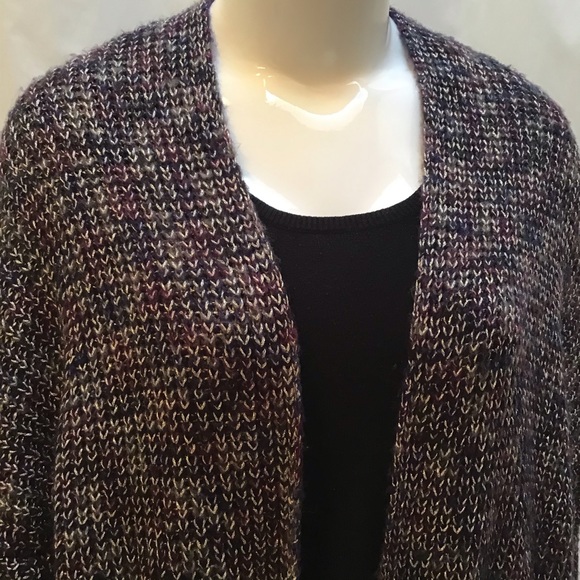 EUC/NWOT Metallic Cocoon Open Front Cardigan Overpiece - Picture 7 of 16